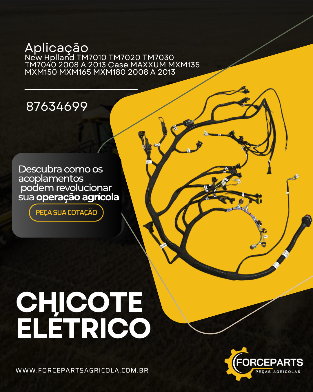 87634699 Chicote Elétrico Case-New Holland