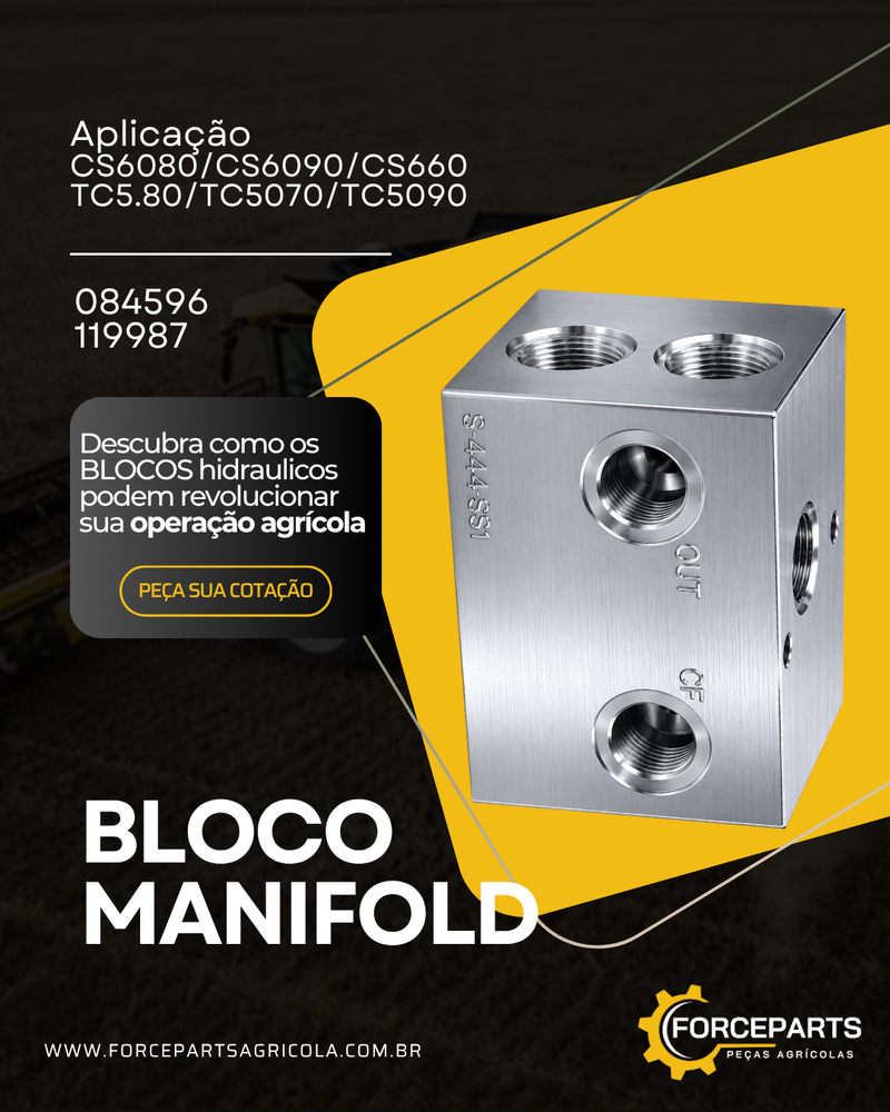 084596 / 119987 BLOCO MANIFOLD HIDRÁULICO