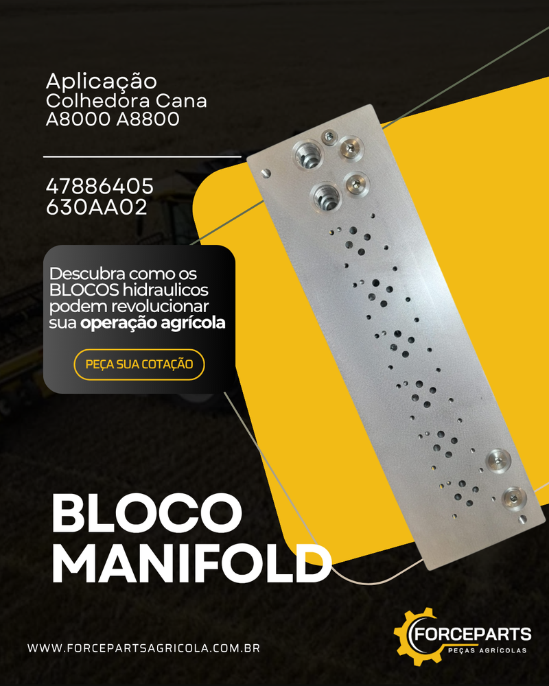47886405 / 630AA02 BLOCO MANIFOLD HIDRAULICO REV. E