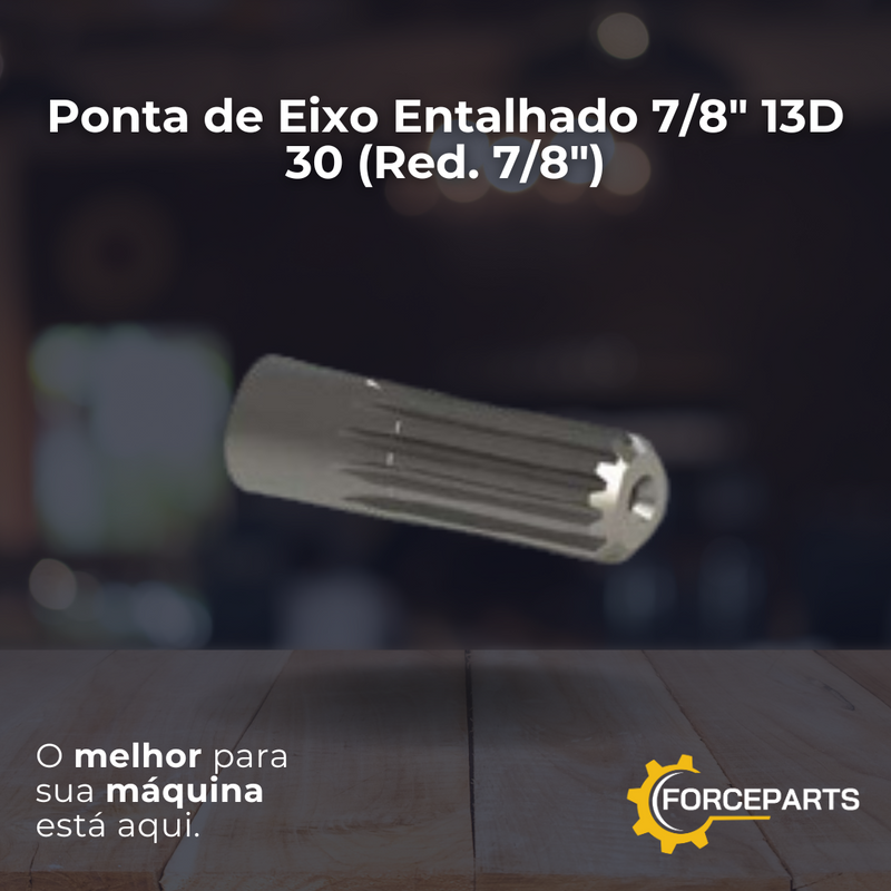 Ponta de Eixo  Entalhado 7/8" 13D 30 (Red. 7/8")
