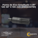 Ponta de Eixo Entalhado 1.1/8” 12D 30°  X 100 mm 0503030781