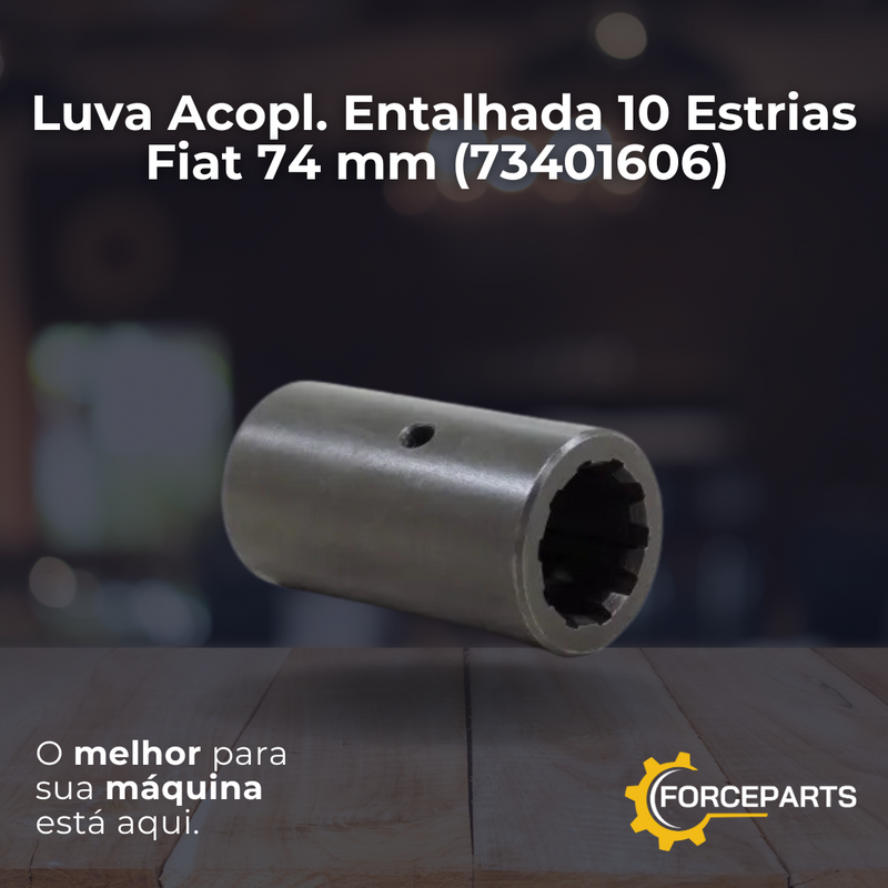 Luva Acopl.  Entalhada 10 Estrias Fiat  74 mm 73401606