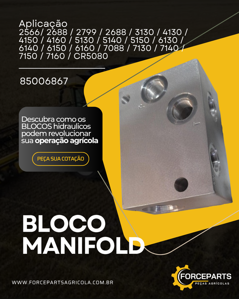 85006867 BLOCO MANIFOLD HIDRÁULICO