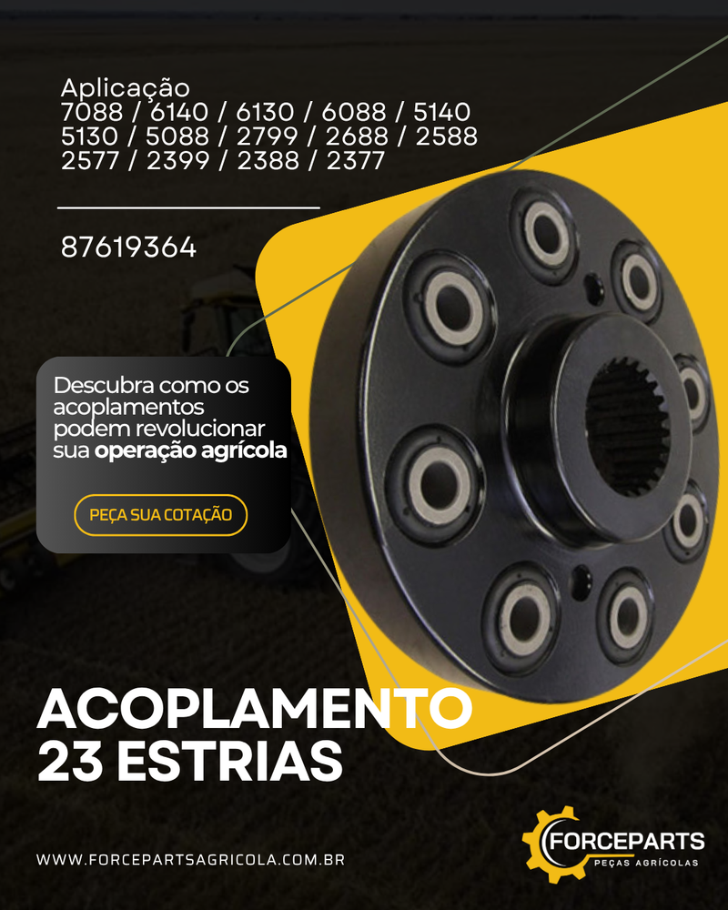 87619364 ACOPLAMENTO DO ROTOR COM 8 BUCHAS MONTADAS