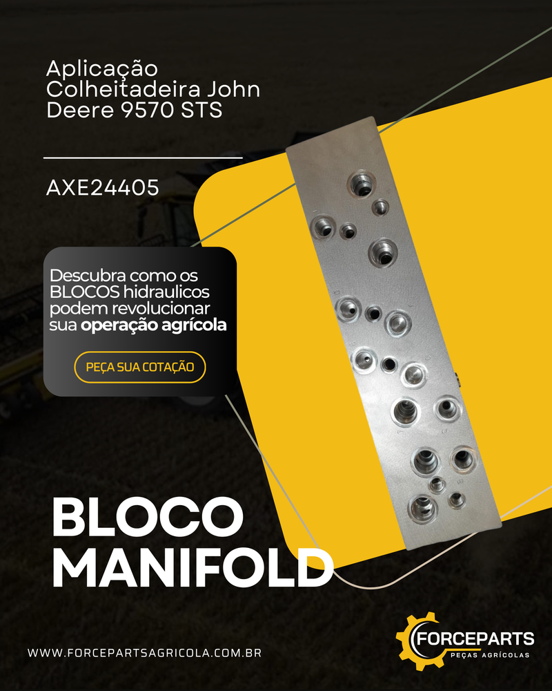 AXE24405 BLOCO MANIFOLD HIDRÁULICO