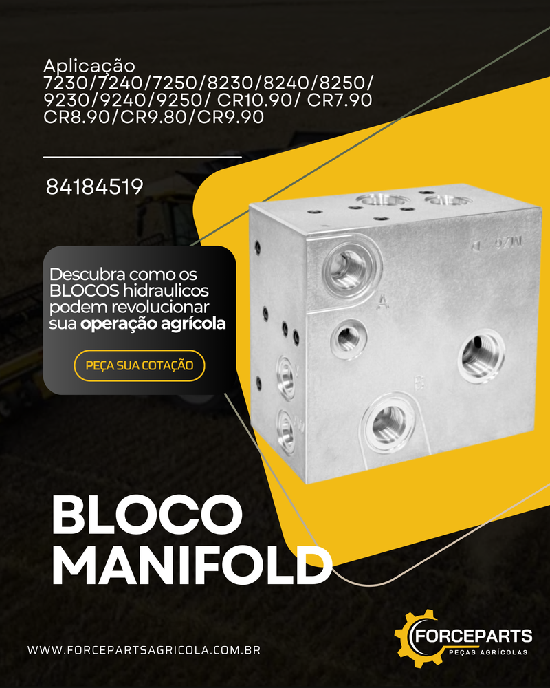 84184519 BLOCO MANIFOLD HIDRAULICO