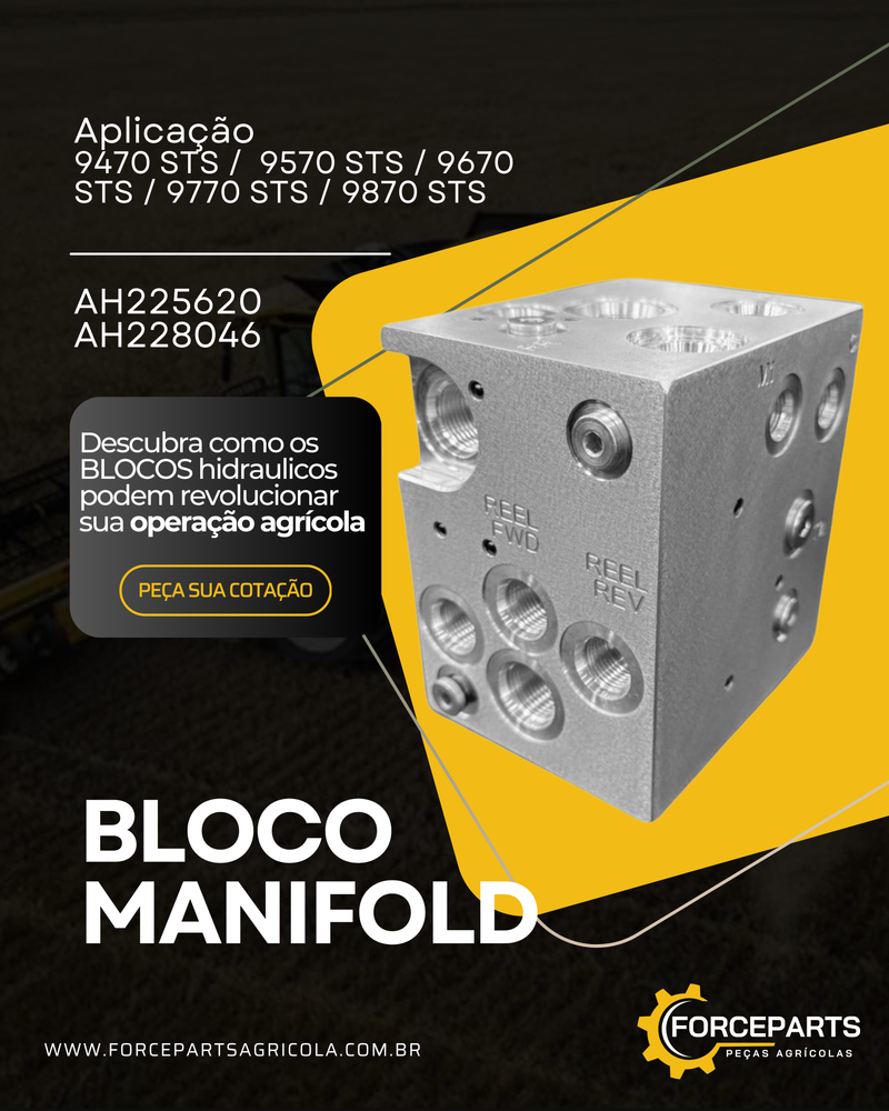 AH225620 BLOCO MANIFOLD HIDRÁULICO
