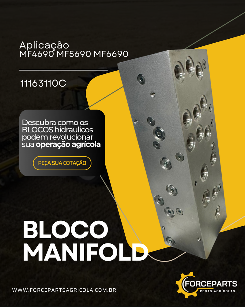 11163110C BLOCO MANIFOLD HIDRÁULICO