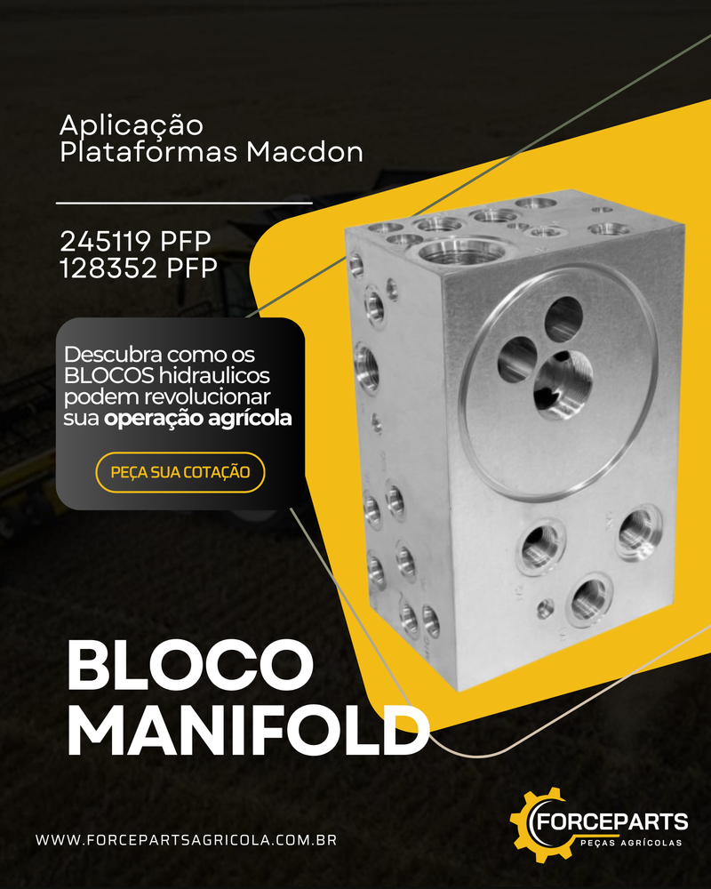 245119 PFP / 128352 PFP BLOCO MANIFOLD HIDRÁULICO