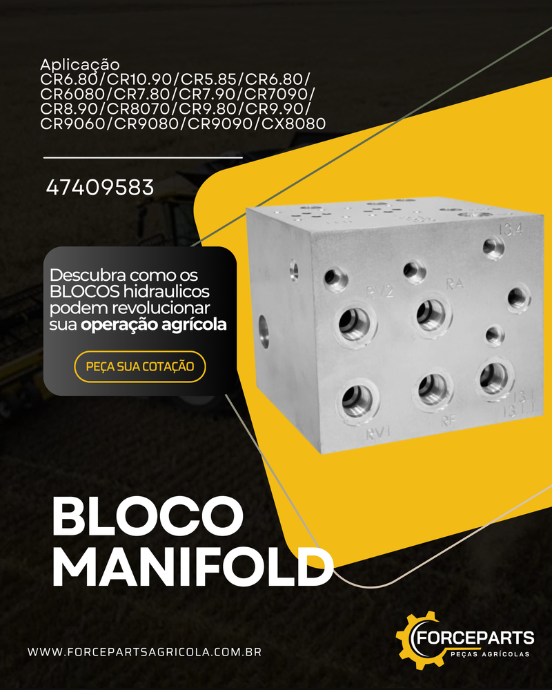 47409583 BLOCO MANIFOLD HIDRÁULICO