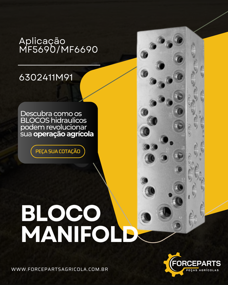6302411M91 D BLOCO MANIFOLD HIDRÁULICO