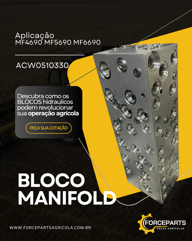 ACW0510330 BLOCO MANIFOLD HIDRÁULICO