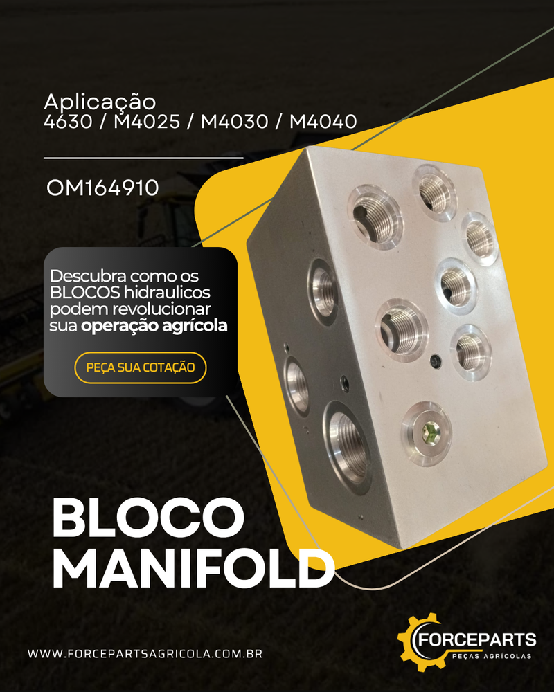 OM164910 BLOCO MANIFOLD HIDRAULICO