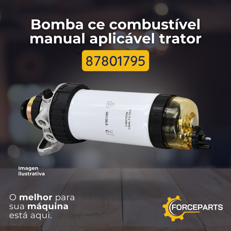 87801795 Bomba ce combustível manual aplicável trator