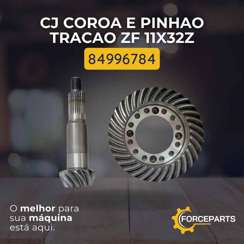 Conjunto coroa e pinhão tração ZF 11x32z 84996784