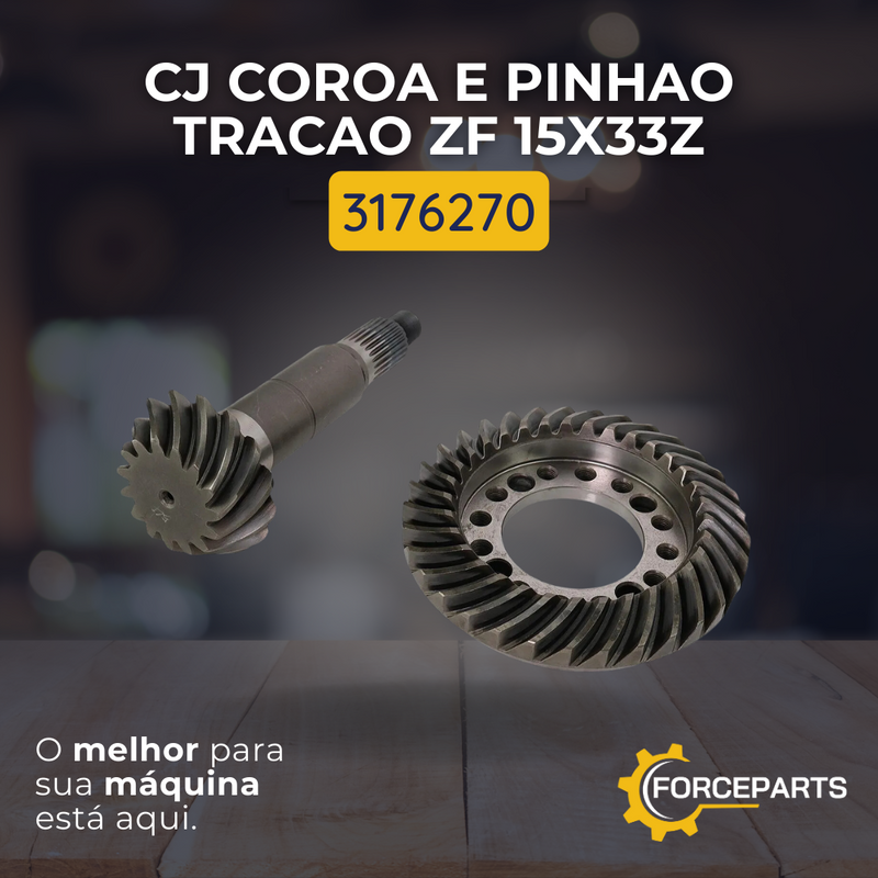 Conjunto coroa e pinhão tração ZF 15X33Z 3176270