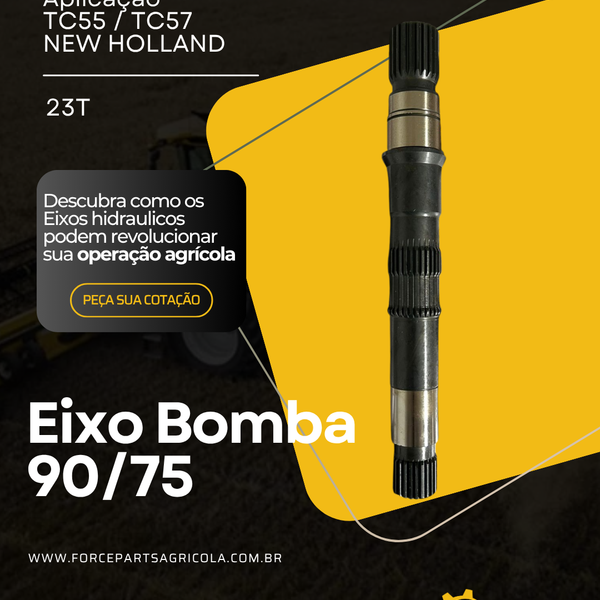 EIXO BOMBA SAUER 90/75 23D - 84031971 / 8100266