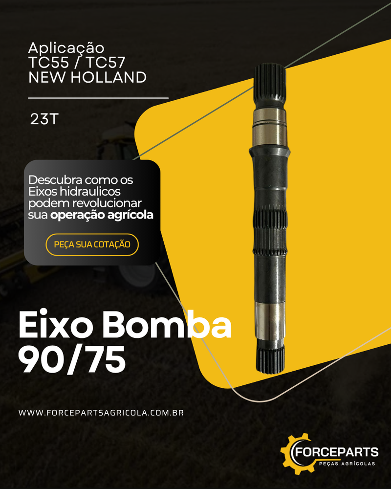 EIXO BOMBA SAUER 90/75 23D - 84031971 / 8100266