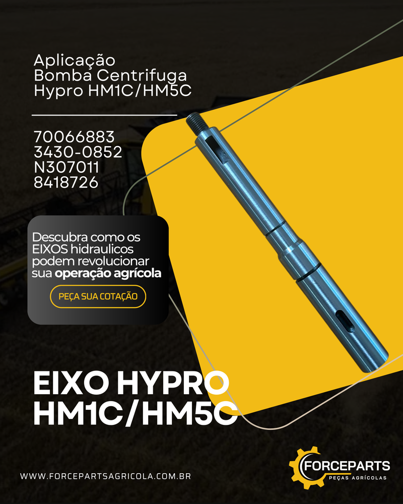 70066883 3430-0852 34300852 N307011 8418726 EIXO MOTOR HYPRO HM1C / HM5C