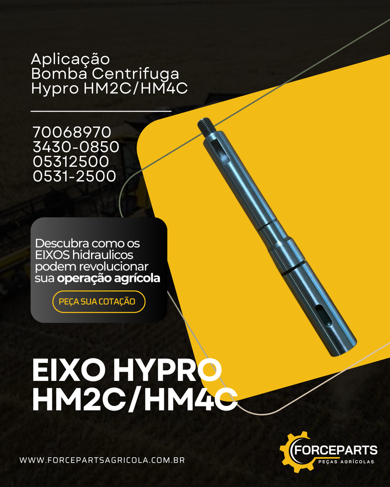 70068970 3430-0850 34300850 0531-2500 EIXO MOTOR HYPRO HM2C/HM4C