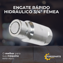 Engate rápido Face plana 3/4" Macho