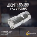 Engate rápido Face plana 3/4" Fêmea