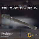 Eixo 305 mm Entalhado  1.1/8" 6D X 1.1/8" 6D
