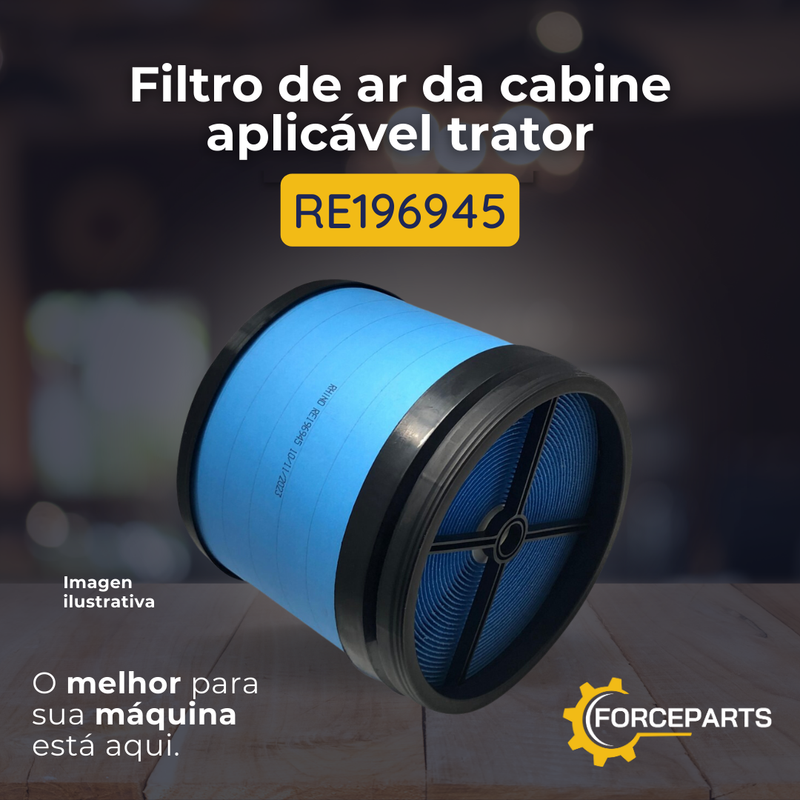 RE196945 FILTRO DE AR DA CABINE APLICAVEL TRATOR