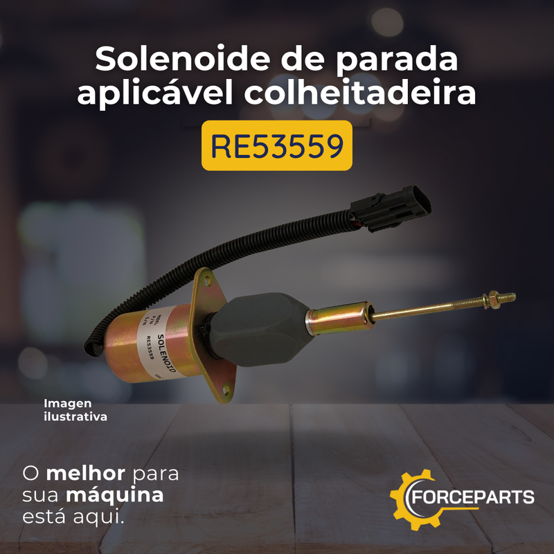 RE53559 SOLENOIDE DE PARADA APLICAVEL COLHEITADEIRA