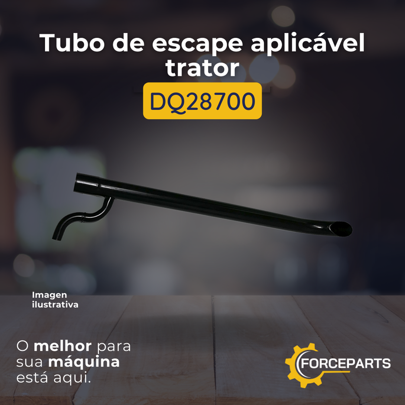 DQ28700 TUBO DE ESCAPE APLICAVEL TRATOR