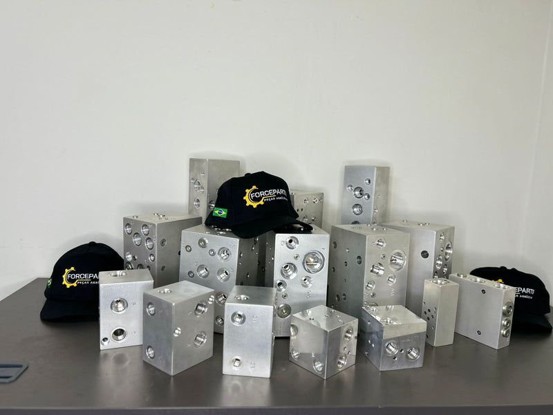 BLOCO MANIFOLD HIDRÁULICO AXE18525 16040152 02585503 AXE62074 AXE27413 HXE42668